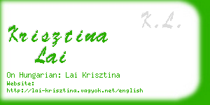 krisztina lai business card